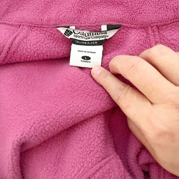 Columbia Full Zip Fleece Polyester Large Mock Neck Jacket - Picture 12 of 13